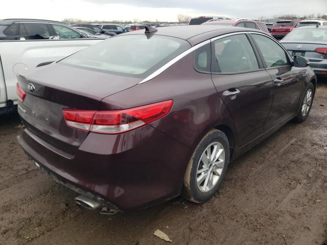 5XXGT4L36GG029966 - 2016 KIA OPTIMA LX BURGUNDY photo 3