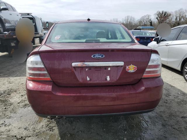 1FAHP28WX8G156249 - 2008 FORD TAURUS LIMITED BURGUNDY photo 6