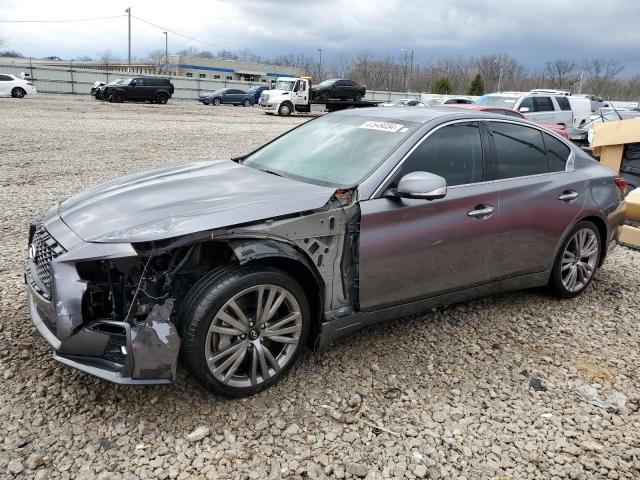 JN1EV7AR0KM591569 - 2019 INFINITI Q50 LUXE SILVER photo 1