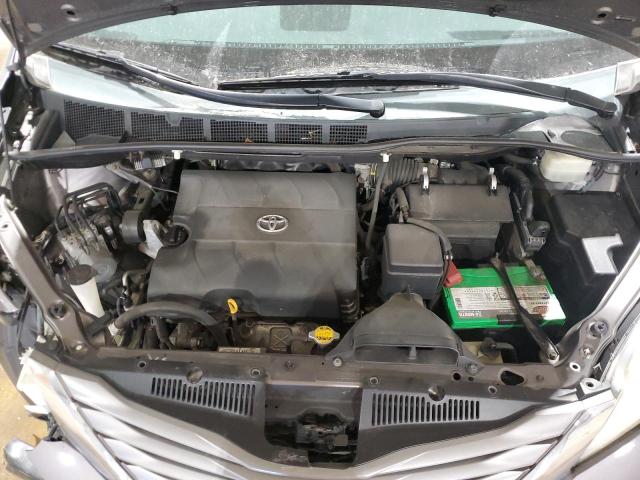 5TDYK3DC8BS172652 - 2011 TOYOTA SIENNA XLE GRAY photo 12