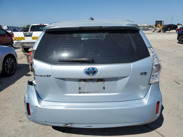 JTDZN3EU6EJ005291 - 2014 TOYOTA PRIUS V BLUE photo 6