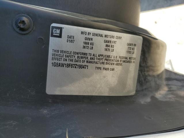 1G8AW18F87Z190471 - 2007 SATURN ION LEVEL 3 WHITE photo 12