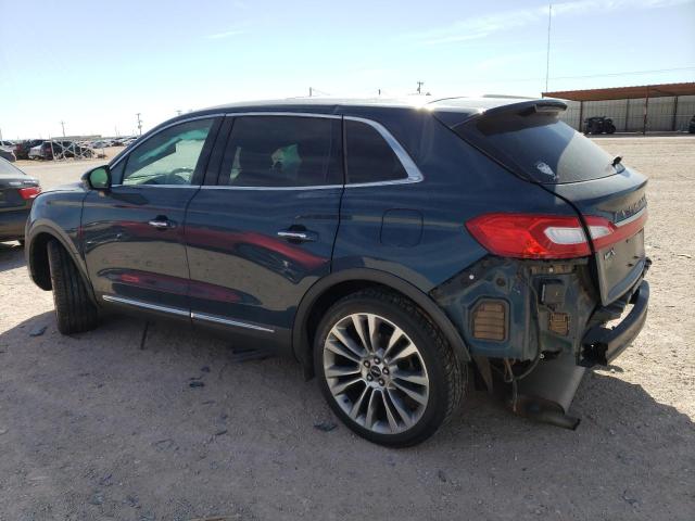 2LMPJ6LP6GBL68022 - 2016 LINCOLN MKX RESERVE Կապույտ լուսանկար 2