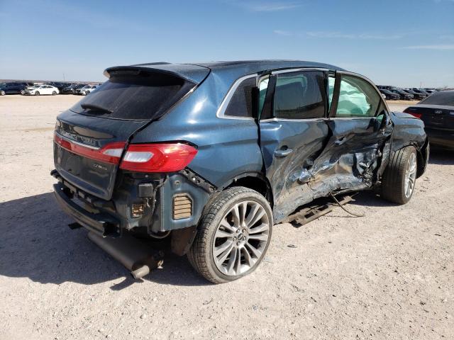 2LMPJ6LP6GBL68022 - 2016 LINCOLN MKX RESERVE Կապույտ լուսանկար 3