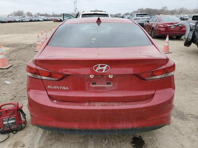 KMHD84LFXHU141692 - 2017 HYUNDAI ELANTRA SE RED photo 6