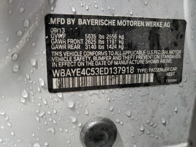 WBAYE4C53ED137918 - 2014 BMW 740 LI SILVER photo 12