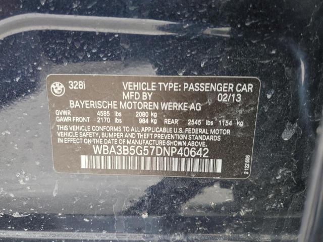 WBA3B5G57DNP40642 - 2013 BMW 328 XI SULEV BLUE photo 12