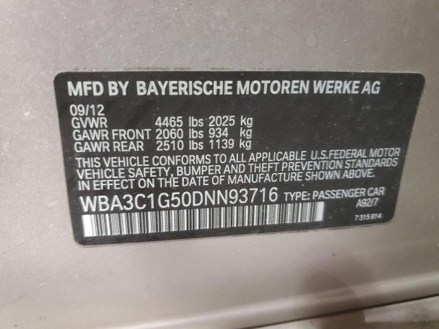 WBA3C1G50DNN93716 - 2013 BMW 328 I SULEV GOLD photo 12