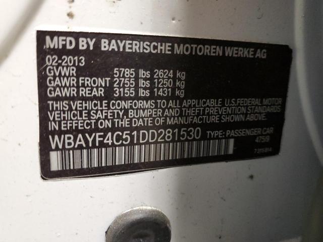 WBAYF4C51DD281530 - 2013 BMW 740 LXI WHITE photo 12