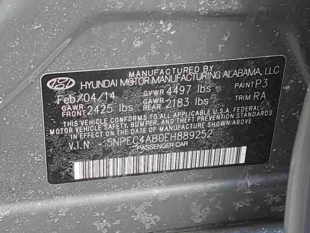 5NPEC4AB0EH889252 - 2014 HYUNDAI SONATA SE GRAY photo 12