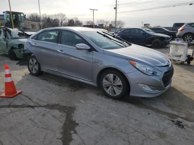 KMHEC4A42FA132939 - 2015 HYUNDAI SONATA HYBRID GRAY photo 4