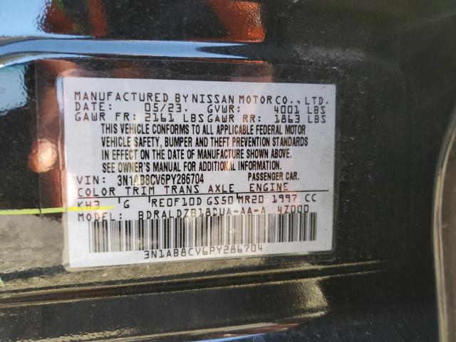 3N1AB8CV6PY286704 - 2023 NISSAN SENTRA SV BLACK photo 12