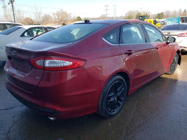 3FA6P0H77GR209677 - 2016 FORD FUSION SE RED photo 3