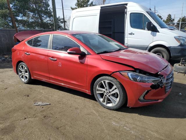 5NPD84LF7HH028409 - 2017 HYUNDAI ELANTRA SE RED photo 4