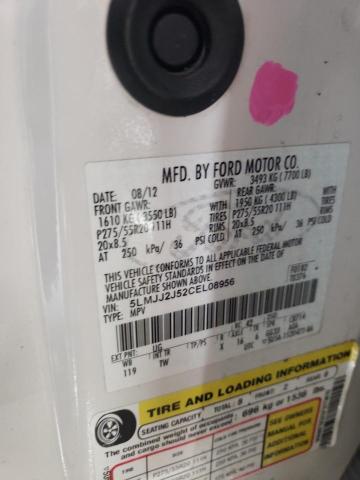 5LMJJ2J52CEL08956 - 2012 LINCOLN NAVIGATOR თეთრი ფოტო 13