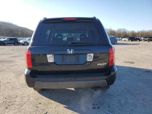 2HKYF18564H502611 - 2004 HONDA PILOT EXL BLACK photo 6