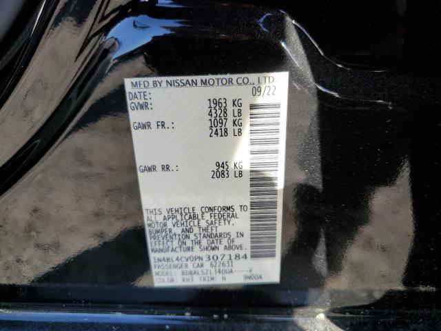 1N4BL4CV0PN307184 - 2023 NISSAN ALTIMA SR BLACK photo 12