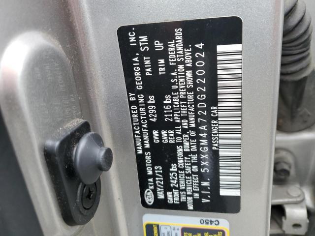 5XXGM4A72DG220024 - 2013 KIA OPTIMA LX SILVER photo 12