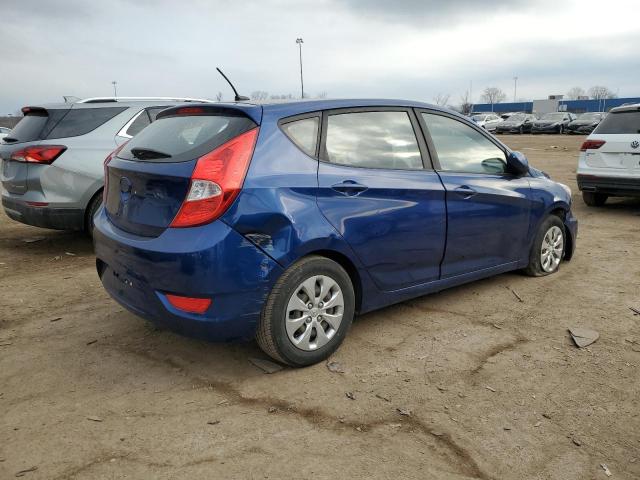 KMHCT5AE0GU274955 - 2016 HYUNDAI ACCENT SE BLUE photo 3