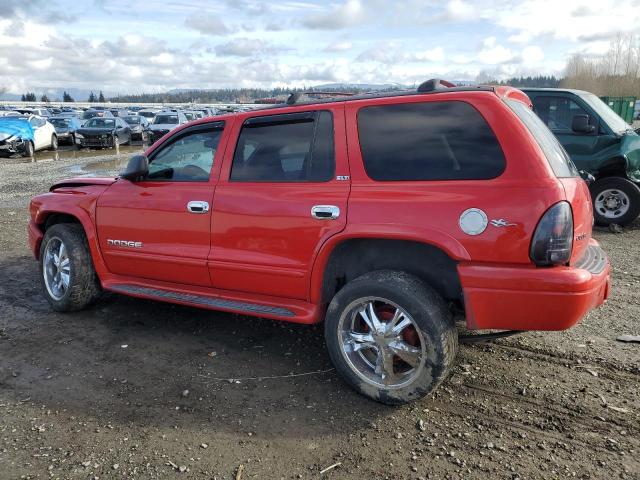 1B4HS58NX2F130519 - 2002 DODGE DURANGO SLT PLUS RED photo 2