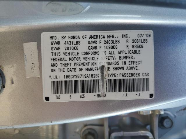 1HGCP26719A182924 - 2009 HONDA ACCORD EX SILVER photo 12