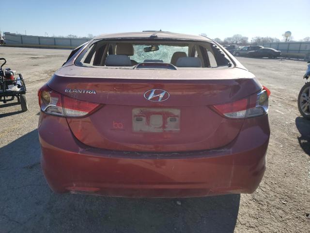 KMHDH4AE5DU616346 - 2013 HYUNDAI ELANTRA GLS RED photo 6