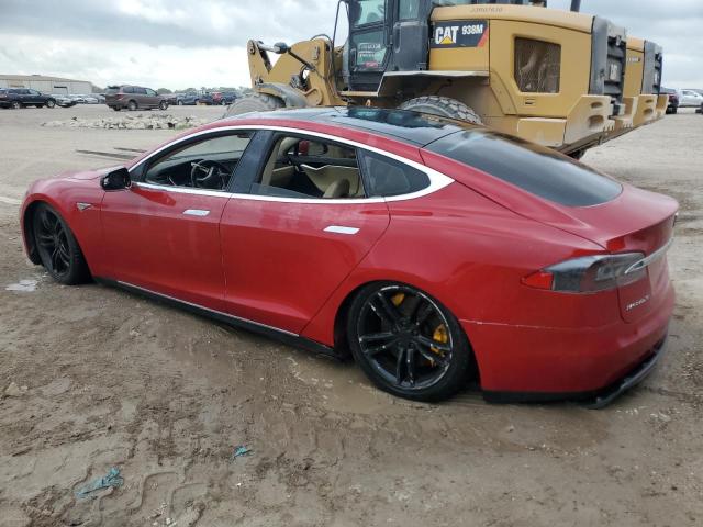 5YJSA1CG0DFP20104 - 2013 TESLA MODEL S წითელი ფოტო 2