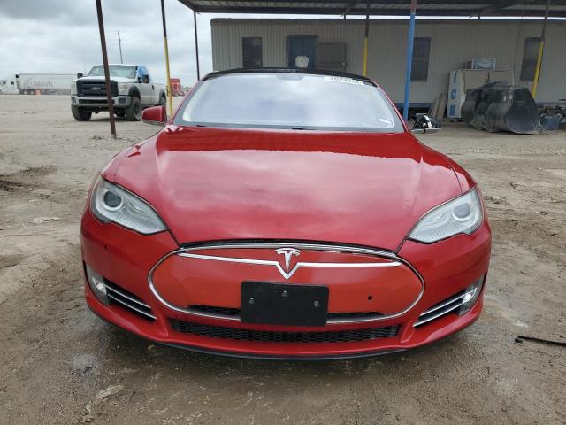 5YJSA1CG0DFP20104 - 2013 TESLA MODEL S RED photo 5