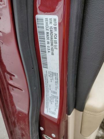 1C4RDHAG5NC103149 - 2022 DODGE DURANGO SXT BURGUNDY photo 14