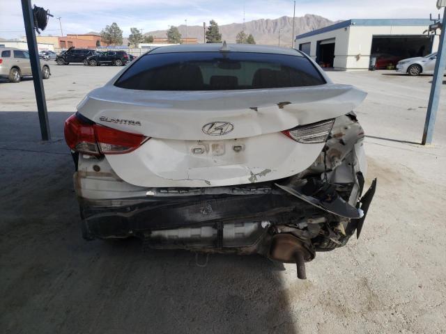 5NPDH4AE5CH141763 - 2012 HYUNDAI ELANTRA GLS WHITE photo 6