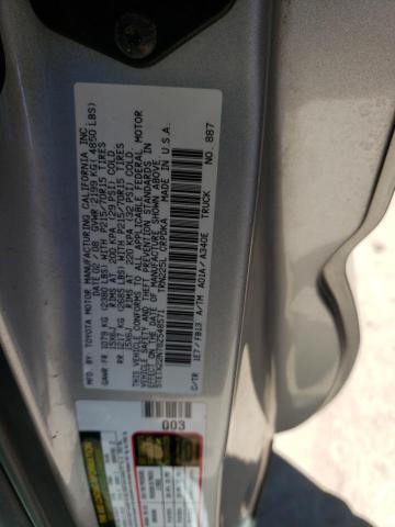 5TETX22N78Z548571 - 2008 TOYOTA TACOMA ACCESS CAB ვერცხლისფერი ფოტო 12