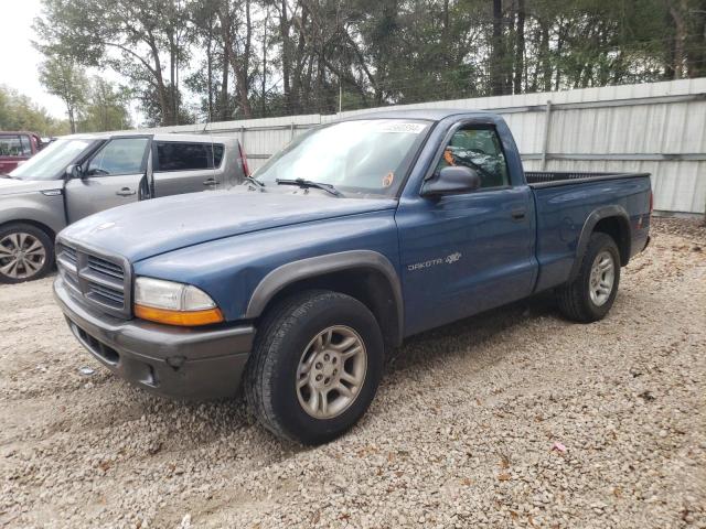 1B7FL16X42S643325 - 2002 DODGE DAKOTA BASE BLUE photo 1