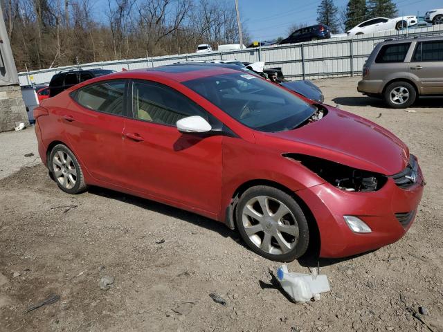 KMHDH4AE6DU947873 - 2013 HYUNDAI ELANTRA GLS RED photo 4