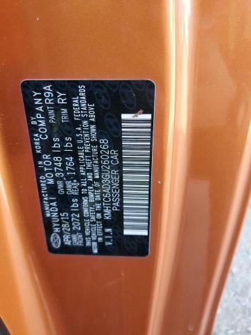 KMHTC6AD3GU260268 - 2016 HYUNDAI VELOSTER ORANGE photo 13