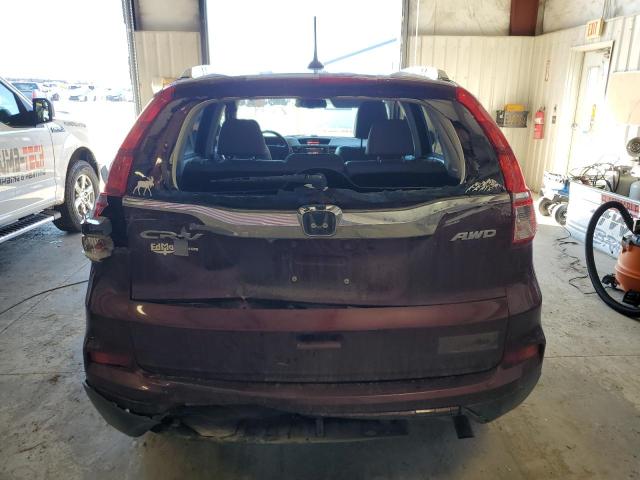 2HKRM4H71GH723387 - 2016 HONDA CR-V EXL MAROON photo 6