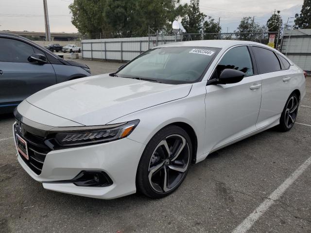 1HGCV1F39NA115561 - 2022 HONDA ACCORD SPORT WHITE photo 1