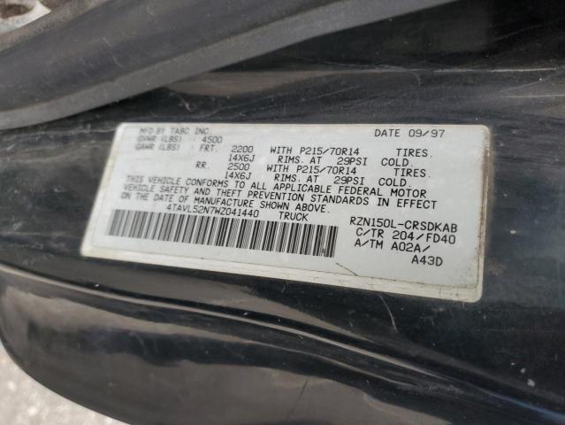 4TAVL52N7WZ041440 - 1998 TOYOTA TACOMA XTRACAB BLACK photo 12