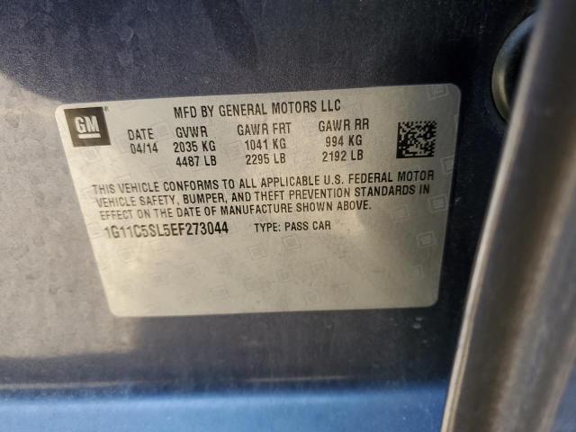 1G11C5SL5EF273044 - 2014 CHEVROLET MALIBU 1LT 蓝色 照片 12