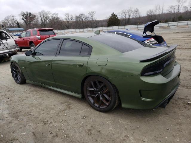 2C3CDXCT5KH554315 - 2019 DODGE CHARGER R/T GREEN photo 2