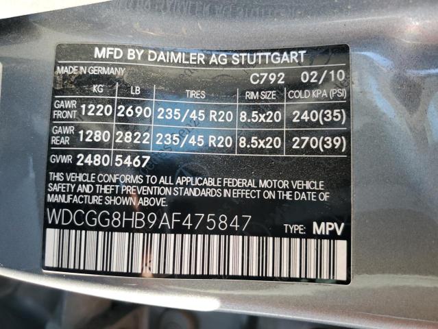 WDCGG8HB9AF475847 - 2010 MERCEDES-BENZ GLK 350 4MATIC GRAY photo 13