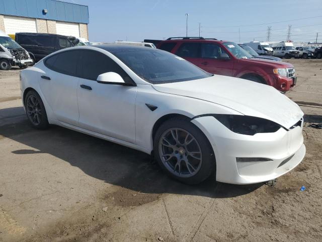 5YJSA1E65MF439436 - 2021 TESLA MODEL S WHITE photo 4