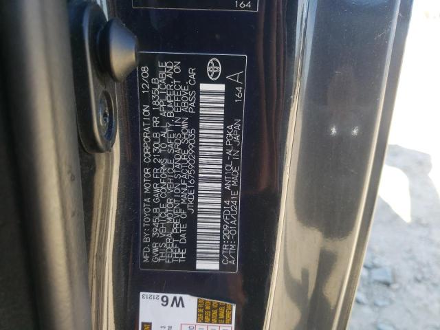 JTKDE167590299035 - 2009 TOYOTA SCION TC შავი ფოტო 12