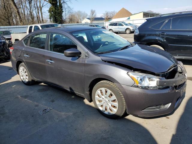 3N1AB7APXEL637168 - 2014 NISSAN SENTRA S GRAY photo 4