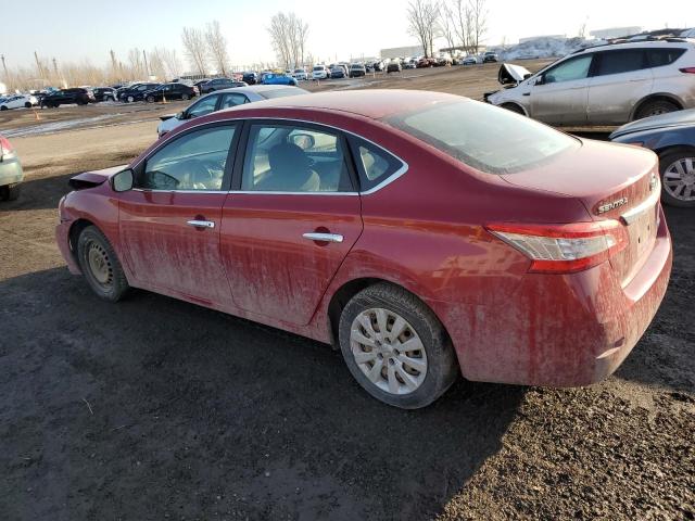 3N1AB7AP6DL765390 - 2013 NISSAN SENTRA S RED photo 2