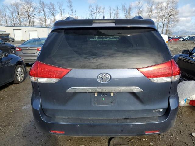 5TDYK3DC0ES413060 - 2014 TOYOTA SIENNA XLE BLUE photo 6