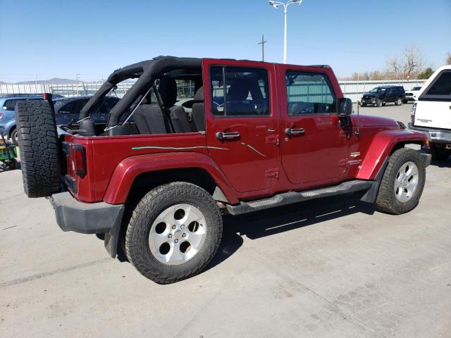 1C4HJWEG5DL538965 - 2013 JEEP WRANGLER U SAHARA MAROON photo 3