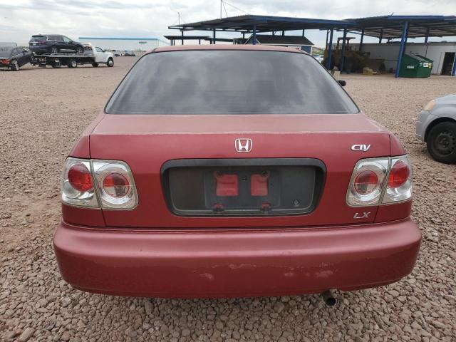 1HGEJ6676WL047407 - 1998 HONDA CIVIC LX RED photo 6