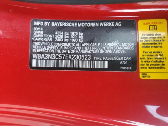 WBA3N3C57EK230523 - 2014 BMW 428 I RED photo 13