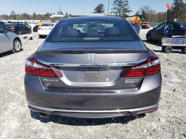 1HGCR2F16HA158252 - 2017 HONDA ACCORD SPORT SPECIAL EDITION GRAY photo 6