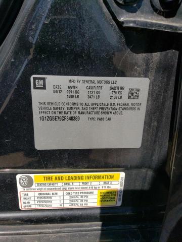 1G1ZG5E79CF340389 - 2012 CHEVROLET MALIBU LTZ Noir photo 12